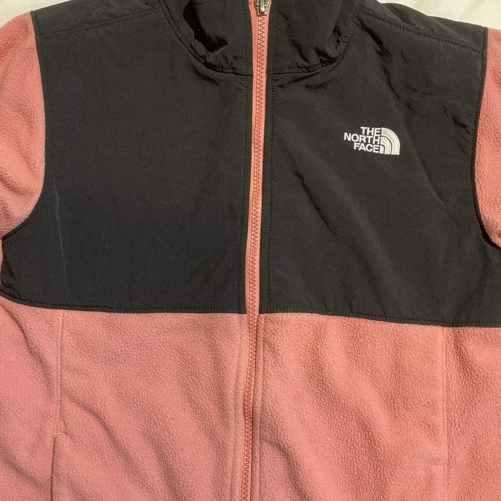 The North Face Black and Coral Fleece Jacket - Picture 2 of 4